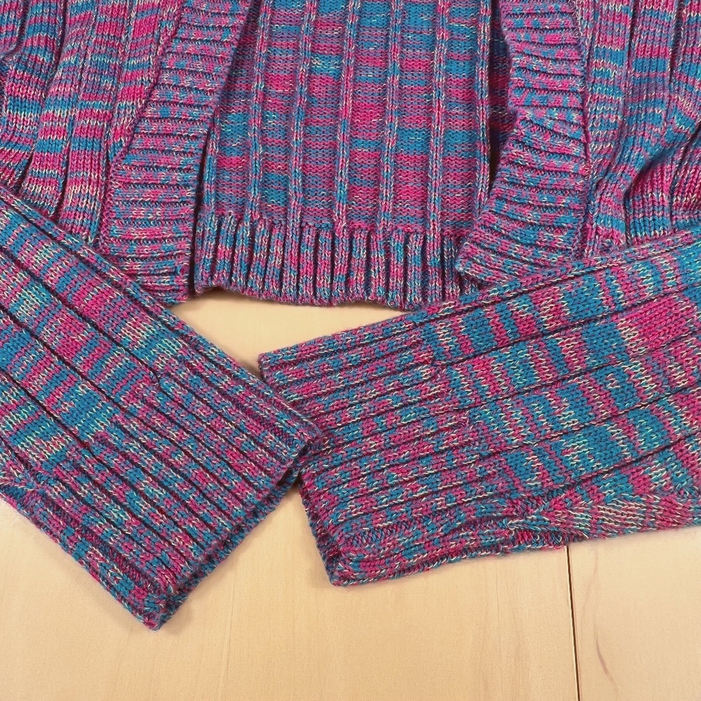 Wild Fable Vibrant Pink and Teal Cardigan - Picture 5 of 11